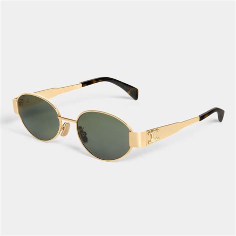 celine triomphe cl 40235u 30n|Celine Metal Triomphe CL 40235 U 30N Oval Sunglasses.